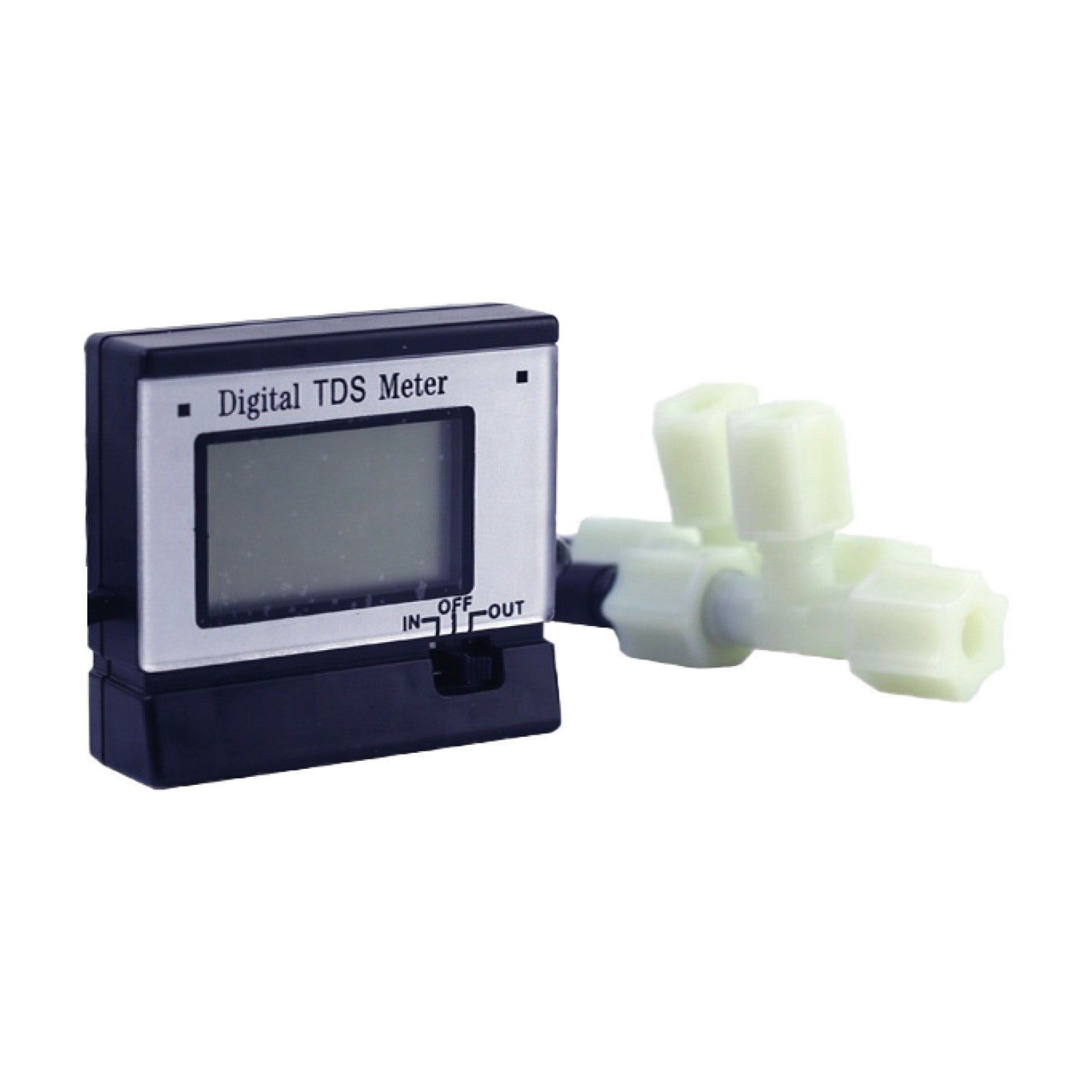 AQPet Misuratore digitale TDSLINE in linea per impianto osmosi con attacchi rapidi da 1/4 AQPet Misuratore digitale TDSLINE in linea per impianto osmosi con attacchi rapidi da 1/4